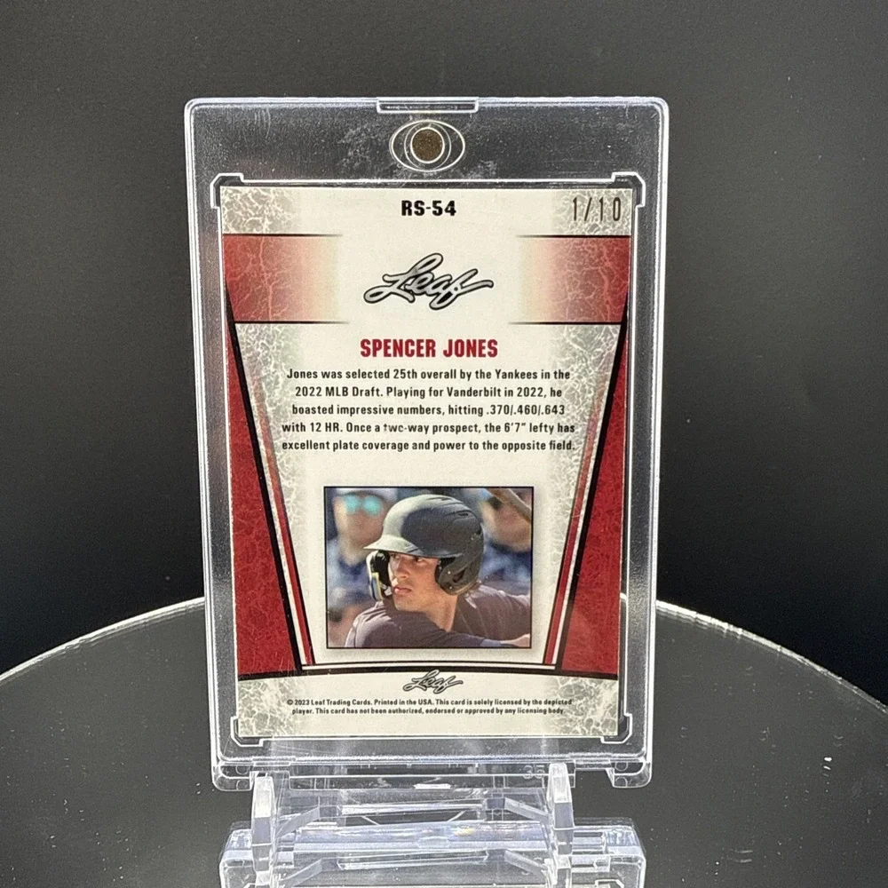2023 Leaf Spencer Jones Purple Holo Refractor RC 1/10 Bookend